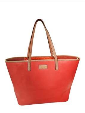 Coach Park Metro Coral Leather Tote Handbag F24341